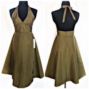 NWT J Crew Silk Shimmery Halter Dress